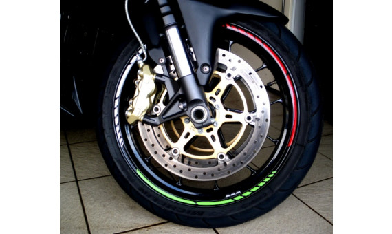Felgenrandaufkleber GP Design Style ITALIEN Tri Colore Felgenaufkleber Motorrad 