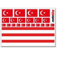 Flaggenaufkleber - Türkei